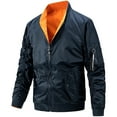 thumbnail image 1 of RXIRUCGD Veste Décontractée à Manches Longues pour Hommes, Bleu Foncé, Taille : TG, 1 of 8