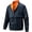 Dark Blue, variant on WREESH Fashion Winter Jacket Men'S Solid Color Casual Loose Fitting Long Sleeved Hooded Jacket Long Sleeve Hoodless Casual Outwear Jackets Olive Green