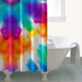thumbnail image 4 of Colorful Rainbow Tie Dye Spiral Pattern Shower Curtain 36"x72" ,Bathroom Decorative Shower Curtains Set with 12 Hooks,Modern Waterproof Washable Shower Curtain, 4 of 6