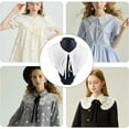 thumbnail image 5 of 1 Box Halloween Christmas Detachable Collar Mini Cape Dickey False Collars White Capes Decorative Applique Neckline Shirt Lapel with Rope for Women Dress Blouse Clothes Sewing Crafts, 5 of 6