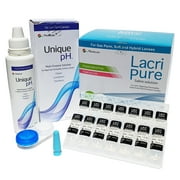 Menicon LacriPure 98 Vials, Unique Ph Solution 4oz & DMV Scleral Lens Remover, 3 Items