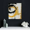 thumbnail image 4 of COMIO  Framed Canvas Print Wall Art Set Gold Black Circle Ring Spiral Collage Abstract Shapes Illustrations Modern Art Decorative Contemporary for Living Room, Bedroom, Office, 4 of 4