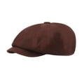 thumbnail image 1 of Kmbangi Men?s Beret Solid Color Sun-Resistant Baseball Hat Peaked Cap, 1 of 6