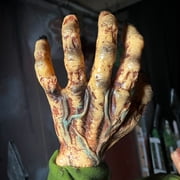 Haunted Hill Farm 4.4 ft Voice-Sensor Impaled Zombie Halloween Animatronic, HHIMPZOMB-1FLSA
