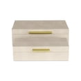 thumbnail image 7 of Home Decorative Lusan Cream Faux Shagreen Rectangular Storage Box Set, 7 of 7