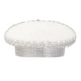 thumbnail image 4 of Chapeau de Mariée Fantaisie pour Fête de Mariée Chapeau de Mariée en Strass Chapeau de Mariée Blanc à Paillettes à Grand Bord Chapeau Lettre de Mariée Chapeau de Fête de Mariée Grande Casquette de Vacances, 4 of 4