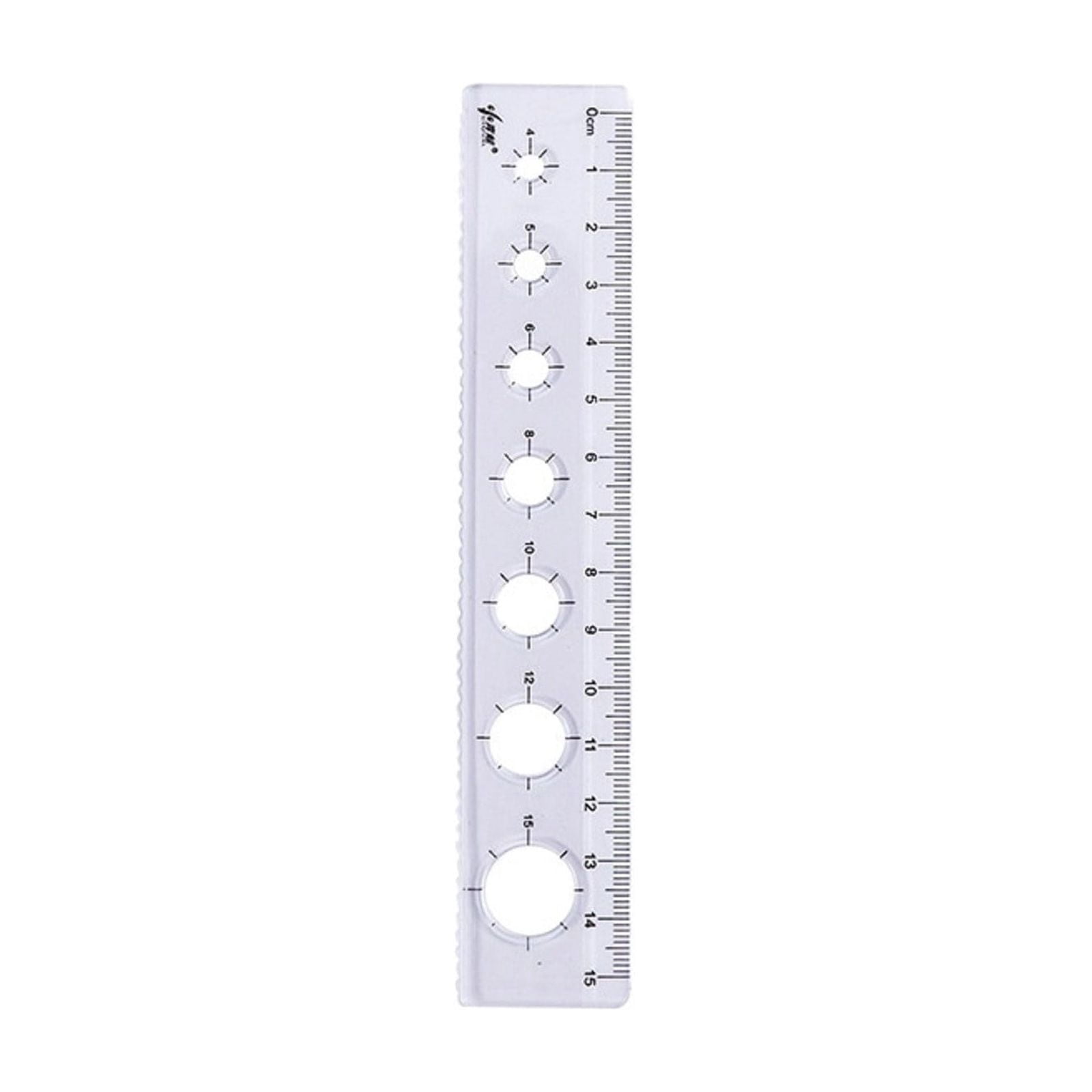 6 In Flexible Rubber Ruler With Hole, Transparent Shatterproof Wave Line Ruler, Clearance Office Supplies for Teens & Adults