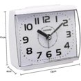 thumbnail image 4 of Analogue Alarm Clock For Elderly,quiet Non Ticking With Snooze And Backlight,crescendo Loud Alarm,big Numbers For Easy Reading,battery Operated,white, 4 of 5