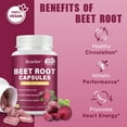 thumbnail image 6 of Beet Root 90 Capsules 1300mg Beetroot Powder Support Blood Pressure Energy Endurance, 6 of 9