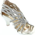 thumbnail image 7 of Fabulous Angel76 Kids Rhinestone Cut Out Starppy Platform Low Heel Dress Sandals, 7 of 7