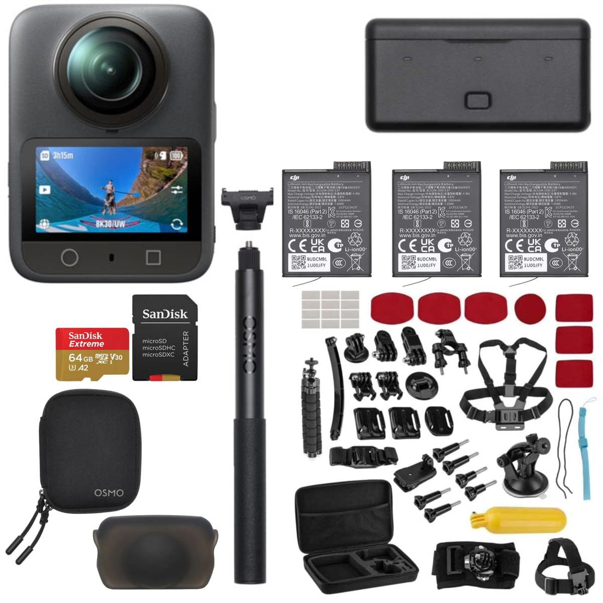 DJI Osmo Action with 2 Batteries (1300mAh) 4K HDR Waterproof