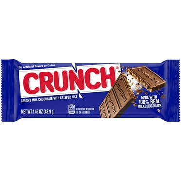CRUNCH Chocolate Bar Single, Creamy Milk Chocolate with Crisped Rice, 1.55 oz