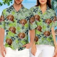 thumbnail image 5 of Camisa hawaiana con estampado de bastón de caramelo y pan de jengibre para hombre, camisa fresca de verano para mujer y niño, camisetas de manga corta con cara de perro, regalo de vacaciones, 5 of 5
