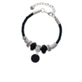 thumbnail image 2 of Delight Jewelry Acrylic 1/2" Disc Black Granddaughter Celtic Knot Leather Bead Bracelet, 7"+2" Extender, 2 of 4