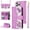 Purple, variant on Furiet for iPhone 17 6.3 inch Floral Wallet Case with Flip Zipper Purse Wrist/Shoulder Strap, Luxury PU Leather Card Holder Stand Accessories Cell Phone Cover for i Phone17 i17 17Case Women Purple