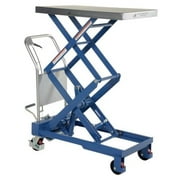 Vestil CART-800-D-TS Double Hydraulic Cart, 35.5 x 20 in. - 800 lbs
