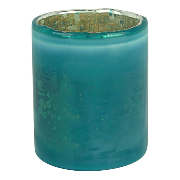 Aspen Creative 16003-1 Teal Glass Votive Candle Holder 2-3/4" Diameter x 3" Height, 1 Pack