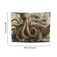 thumbnail image 3 of Creowell Octopus Pirate Ship Fantasy Art Wall Tapestry 100% Polyester 40x30in, 3 of 6