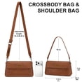 thumbnail image 3 of Wrangler Shoulder Bag for Women Flap Crossbody Bag with Double Straps, Brown, 3 of 8