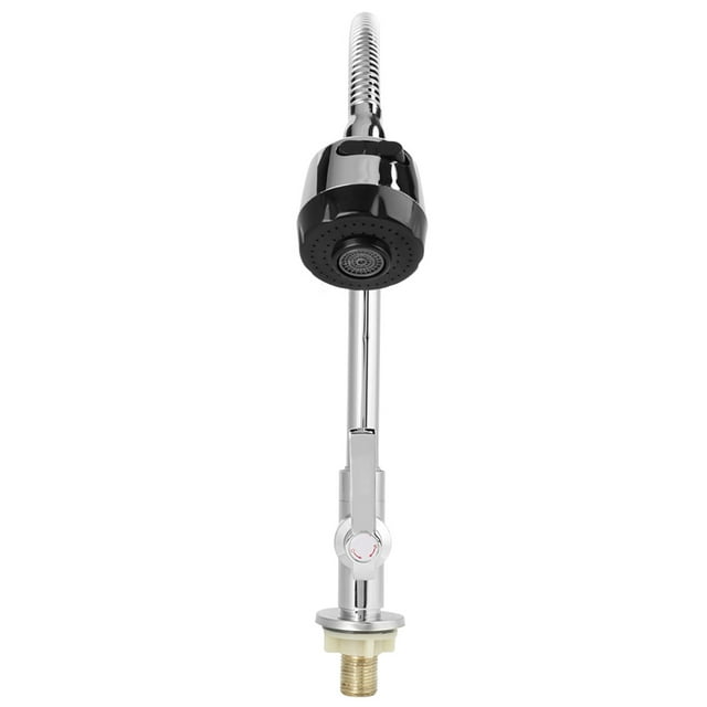 Kitchen Sink Faucet, Plating Brass Body + Stainless Steel Tube Universal Water Faucet, Easy Operation /2in For Restaurant Bathroom
