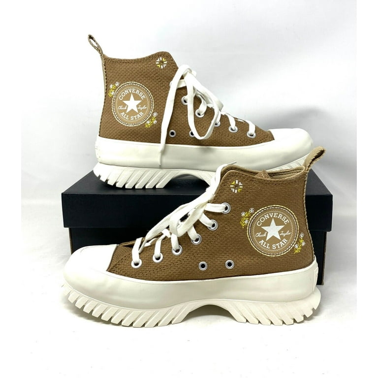 Converse Chuck Taylor All Star Lugged Platform 2.0 Autumn Embroidery Sneakers in Brown Size 7