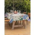 thumbnail image 3 of Outdoor Tablecloth with Umbrella Hole for Patio/Picnic/Party/Camping, Watercolor Flowers Waterproof Table Cloth Rectangle Table Cover Washable, Spring Floral Butterflies Botanical Beige (54"x 80"), 3 of 8