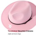 thumbnail image 4 of Lisianthus Chapeau Fedora avec Boucle pour Femmes Rose, 4 of 4