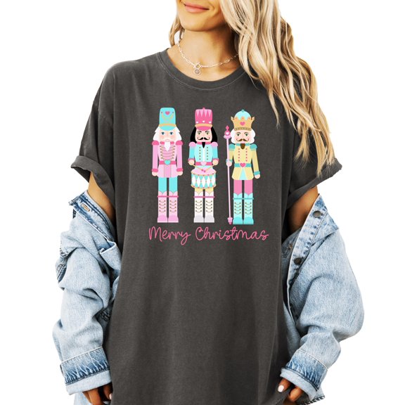 Cute Pastel Nutcracker Shirt for Women Adorable Girly Christmas Tee for Adults Pepper Shirt Adult Large