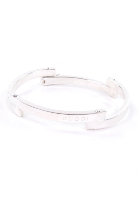 Pre-Owned GUCCI Vintage SV925 Barlink Bangle Bracelet, Silver, Made in Italy, Weight 33.07g,...