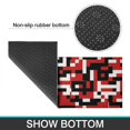 thumbnail image 6 of Geometric Square Red Pattern Anti Fatigue Kitchen Rugs Set Of 2, Non Slip Washable Decorative Floor Mats for Kitchen Sink Laundry, 17"x30" and 17"x47", 6 of 6