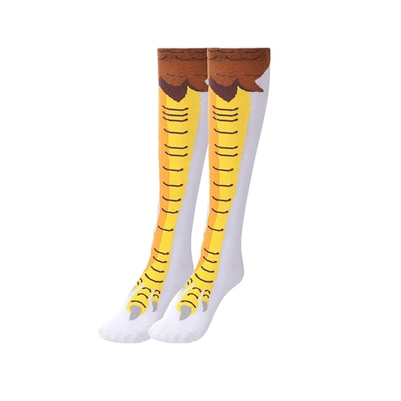 hirigin Chicken Feet Stockings, Women Funny Knee Thigh High Socks Novelty Pattern Athletic Socks for Women Girls