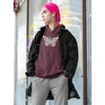 thumbnail image 2 of Daisy Butterfly Hoodie Women -Image by Shutterstock, Female 3X-Large, 2 of 4