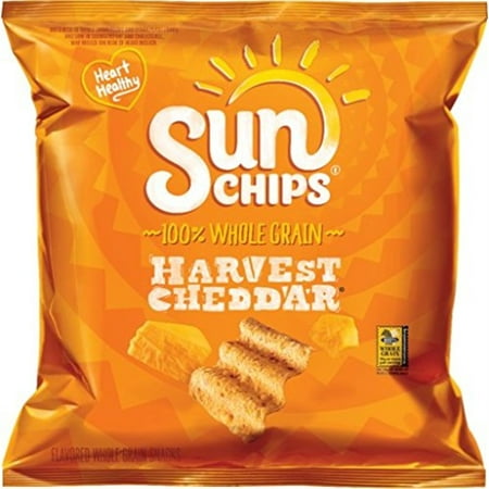 (21/05/2024)SunChips Harvest Cheddar Flavored Multigrain Snacks, 1 Ounce (Pack of 104)