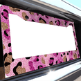 thumbnail image 6 of 1 Pcs Pink Leopard Print License Plate Frame, License Plate Cover for Car Decorative Parts, Aluminum License Plate Bracket Holder Rust-Proof Weather-Proof for US Standard Car, 6 of 9