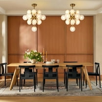 Rennnsan 4-Tiered Modern Glam 19-Light Sputnik Cluster Frosted Glass Globe Bubble Chandelier Gold