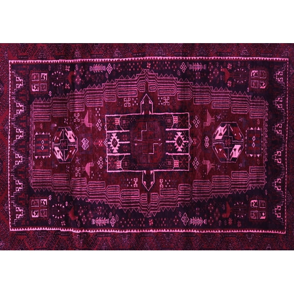 Ahgly Company Indoor Rectangle Persian Pink Traditional Area Rugs, 4' x 6'
