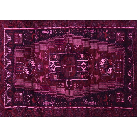 Ahgly Company Indoor Rectangle Persian Pink Traditional Area Rugs, 5' x 7'