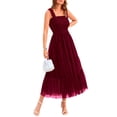 thumbnail image 1 of Vestido BTFBM para mujer de verano 2025, sin mangas, cuello cuadrado, midi, 1 of 6