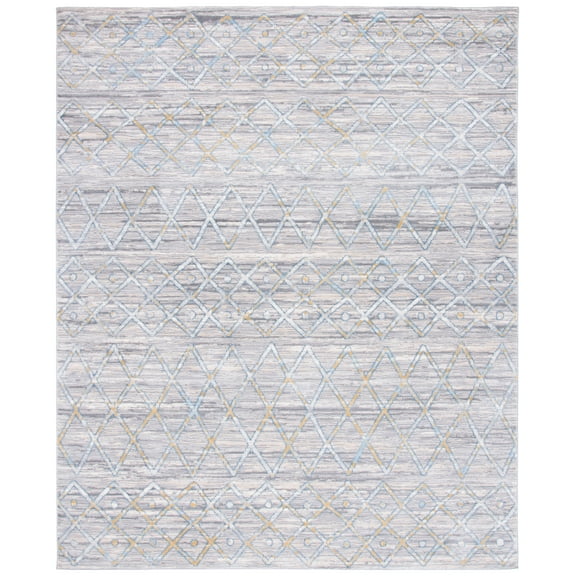 SAFAVIEH Lagoon Dogon Diamond Area Rug, Grey/Blue, 8' x 10'