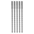 thumbnail image 1 of 5PCS Impact Drill Bits with Carbide Tip Rotary Hammer Bit 2 Flute Spiral Bits for Brick Concrete 210mm 8mm / 0.31in, 1 of 5