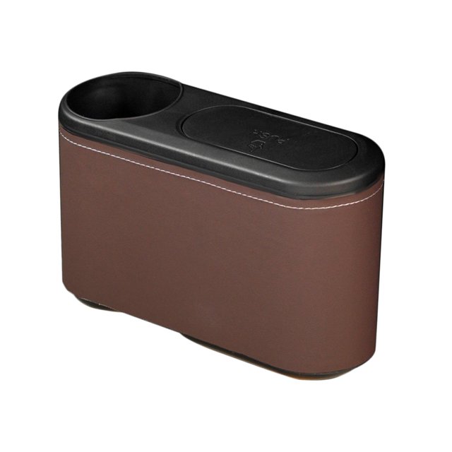 Cubo de Basura para Vehículos BLESIY Cuero PU Marrón