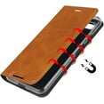 thumbnail image 3 of iPhone 7/8 Case with Wrist Strap, Classic PU Leather Wallet Case Slim Flip Folio with Card Holder,Kickstand Feature Magnet Closure Case Cover for iPhone 7/8,iPhone SE (2020 Edition) 4.7",Khaki, 3 of 9