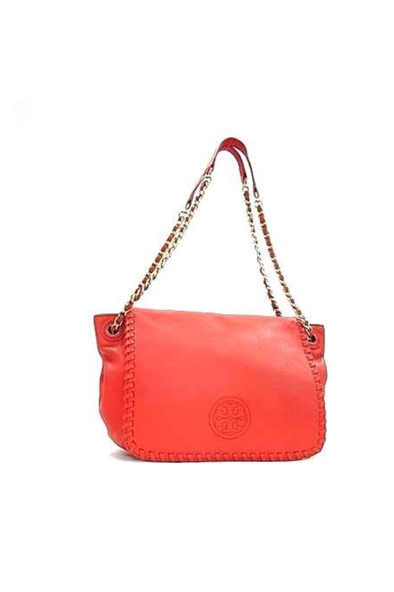Pre-Owned TORY BURCH Marion Chain Shoulder Bag in Red Leather for Women (Good)