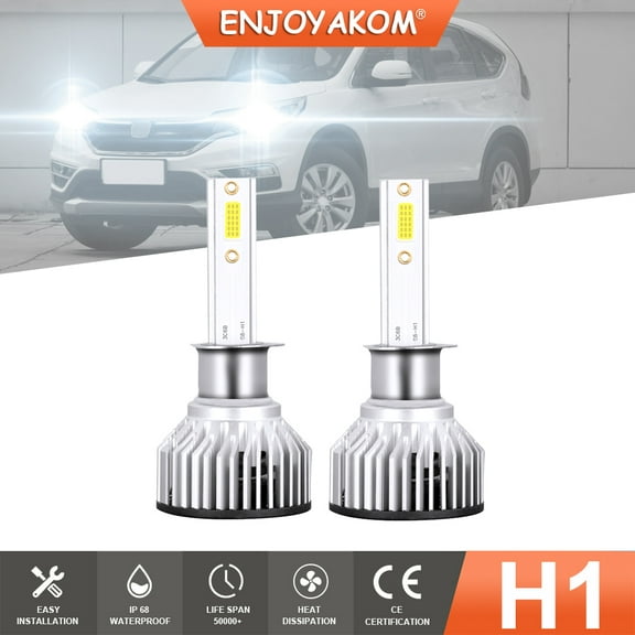 2x For Hyundai Elantra Avente 2012-2015 H1 LED Headlight Bulbs High Beam 4000LM 6000K White