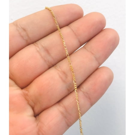 14K Gold Filled Baby Bracelet Figaro Link Newborn / Kids / Children Ladies Girls Boys / Pulsera en Oro Laminado Figaro Link Para Ninos Mujeres Hombres