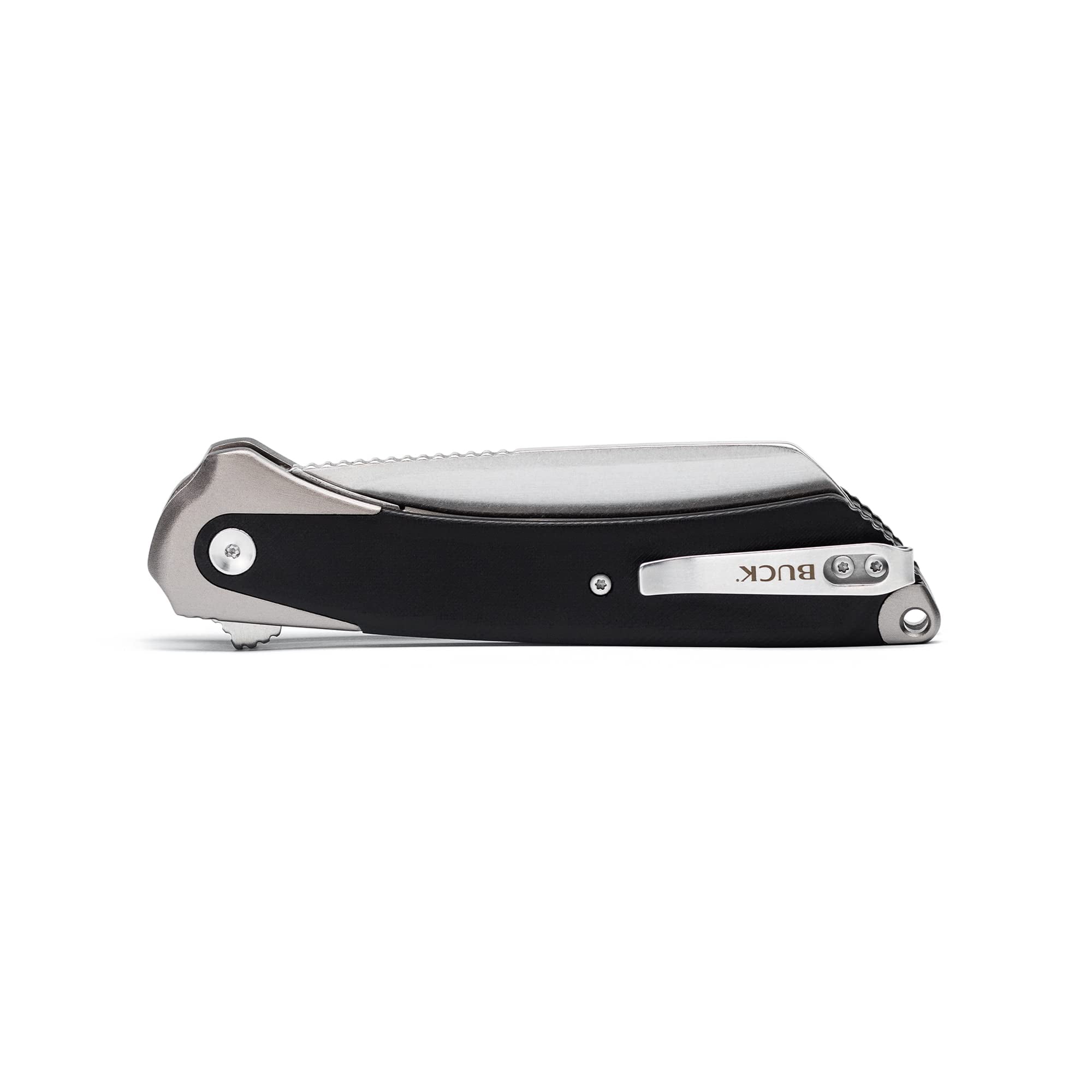 Buck Knives 263 Highline XL Folding Pocket Knife, 3.81" D2 Steel Blade, Micarta Handle with Pocket Clip