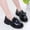 Black, variant on Zhangnan Women's Tassel Loafers Bow Faux Leather Slip On Flats British Style Shoes