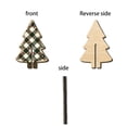 thumbnail image 4 of Christmas Wooden Tree Tabletop Decoration, 2-Piece Interlocking Green Plaid Ornament for Mantel Shelf Holiday Decor, 5.82 in, 4 of 4
