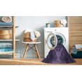thumbnail image 2 of Ahgly Company Machine Washable Indoor Round Transitional Slate Blue Area Rugs, 3' Round, 2 of 7