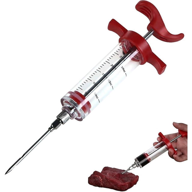 Food Syringe, Marinade Syringe, Sauce Syringe 30ml Barbecue Spice Syringe, Marinade Injector, Spice Syringe, for Poultry, Turkey, Cooking and Grill